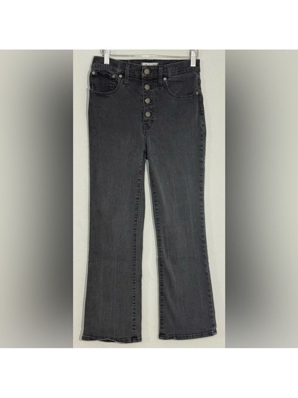 Madewell Cali Demi Boot Denim Jeans Sz27 Black
